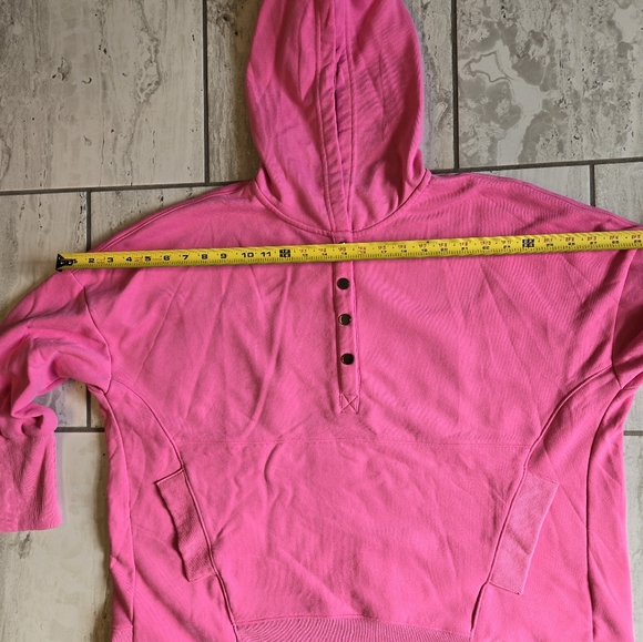 Oversized Hooded Sweatshirt, Rose Pink, Large - Picture 8 of 10